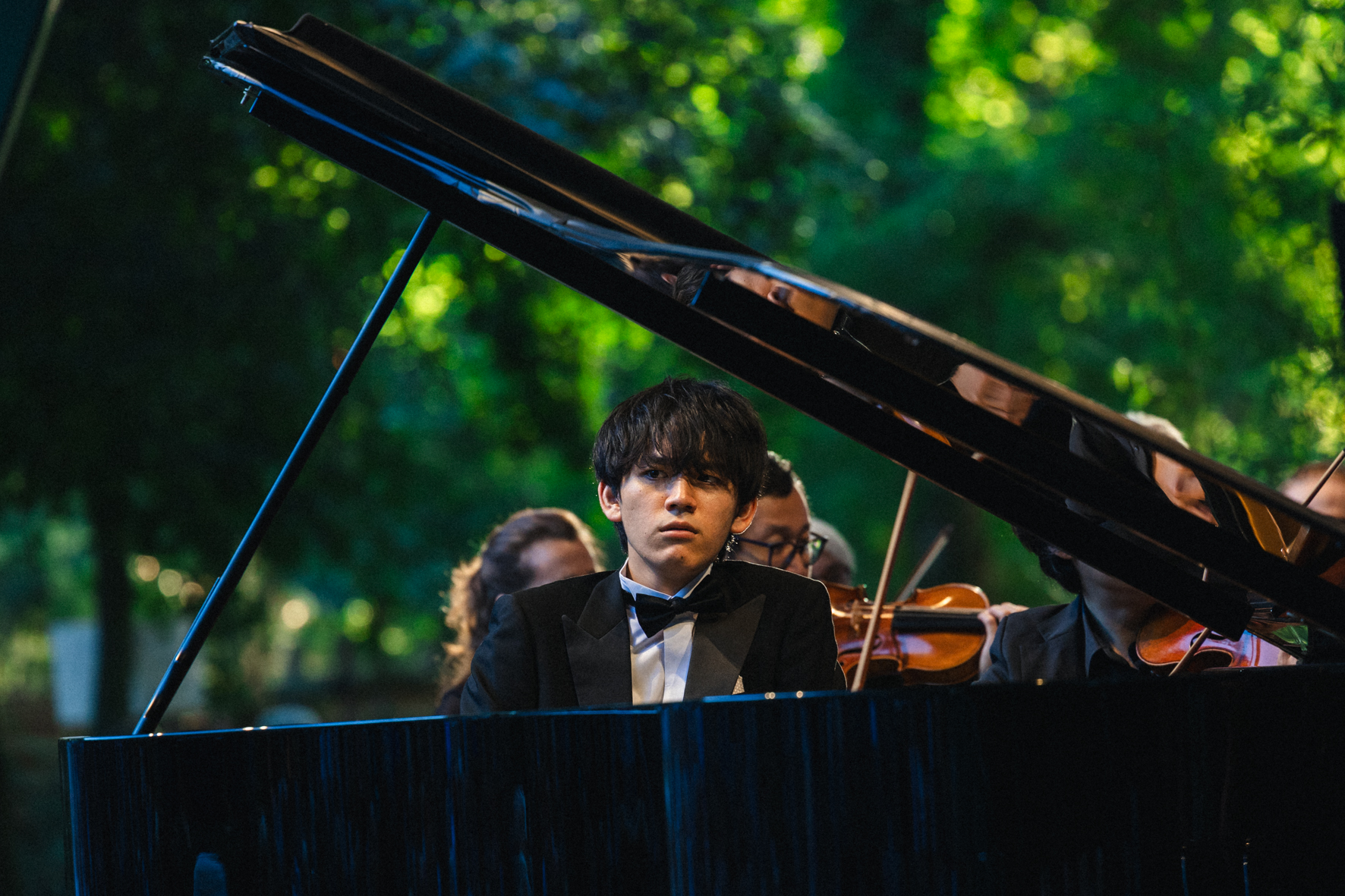 Le pianiste Masaya Kamei photographié par Valentine Chauvin au Festival de Piano de la Roque d'Anthéron en juillet 2024