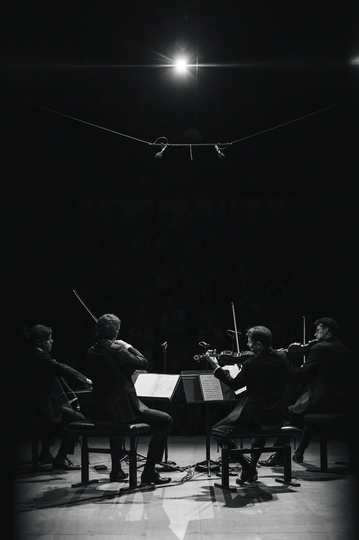 Le Quatuor Modigliani photographié par Valentine Chauvin au Festival de Piano de la Roque d'Anthéron en juillet 2024