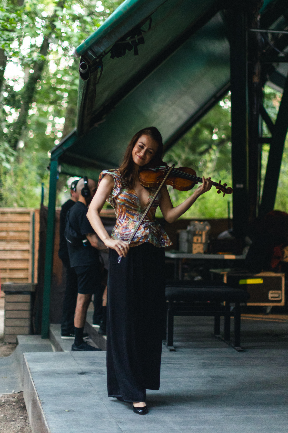 La violoniste Liya Petrova photographiée par Valentine Chauvin au Festival de Piano de la Roque d'Anthéron en août 2024